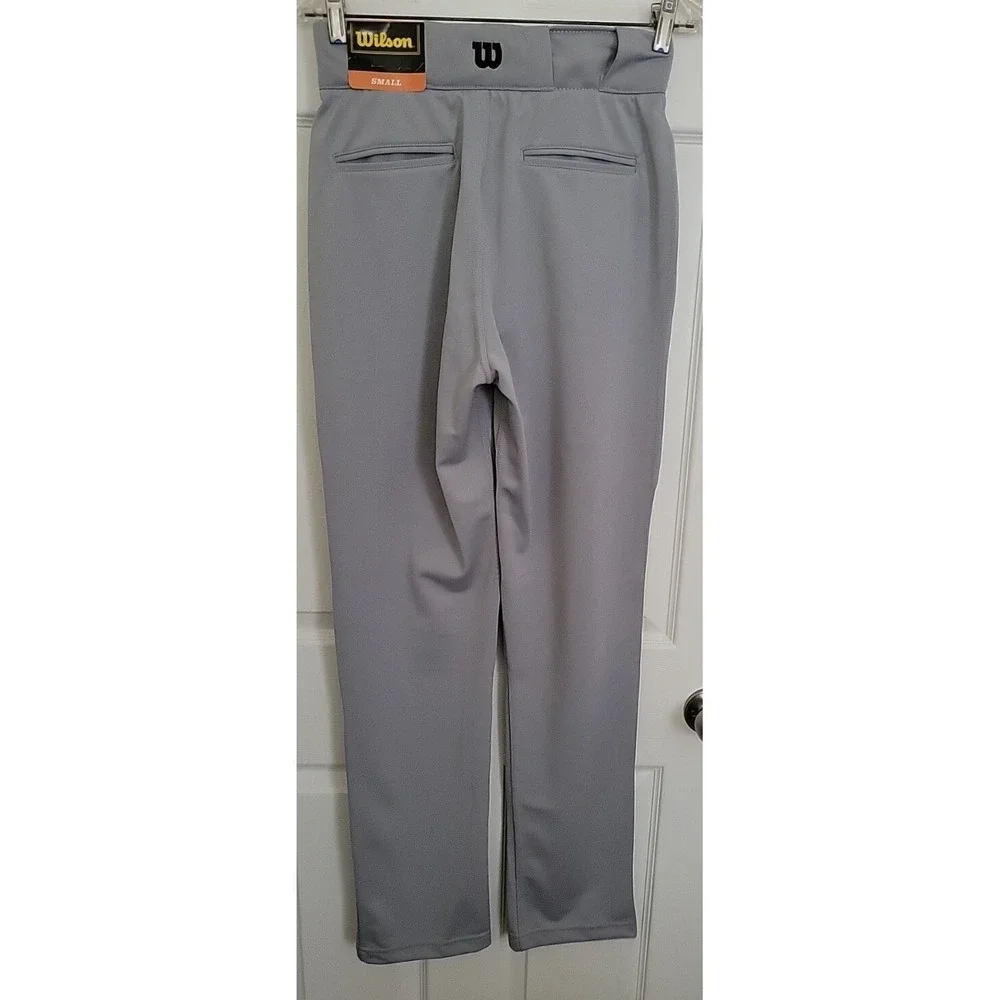 Wilson Youth Baseball Pants Small Gray Fitted New with‎ Tags Softball 28W 33L